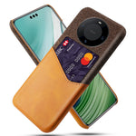 For Huawei Mate 60 Pro Phone Case Cloth+PU Leather+PC Protective Cover with Card Holder