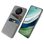 Smartphone Shell for Huawei Mate 60 Pro+ , Phone Case Dual Card Holder Hard PC+Cloth Cover