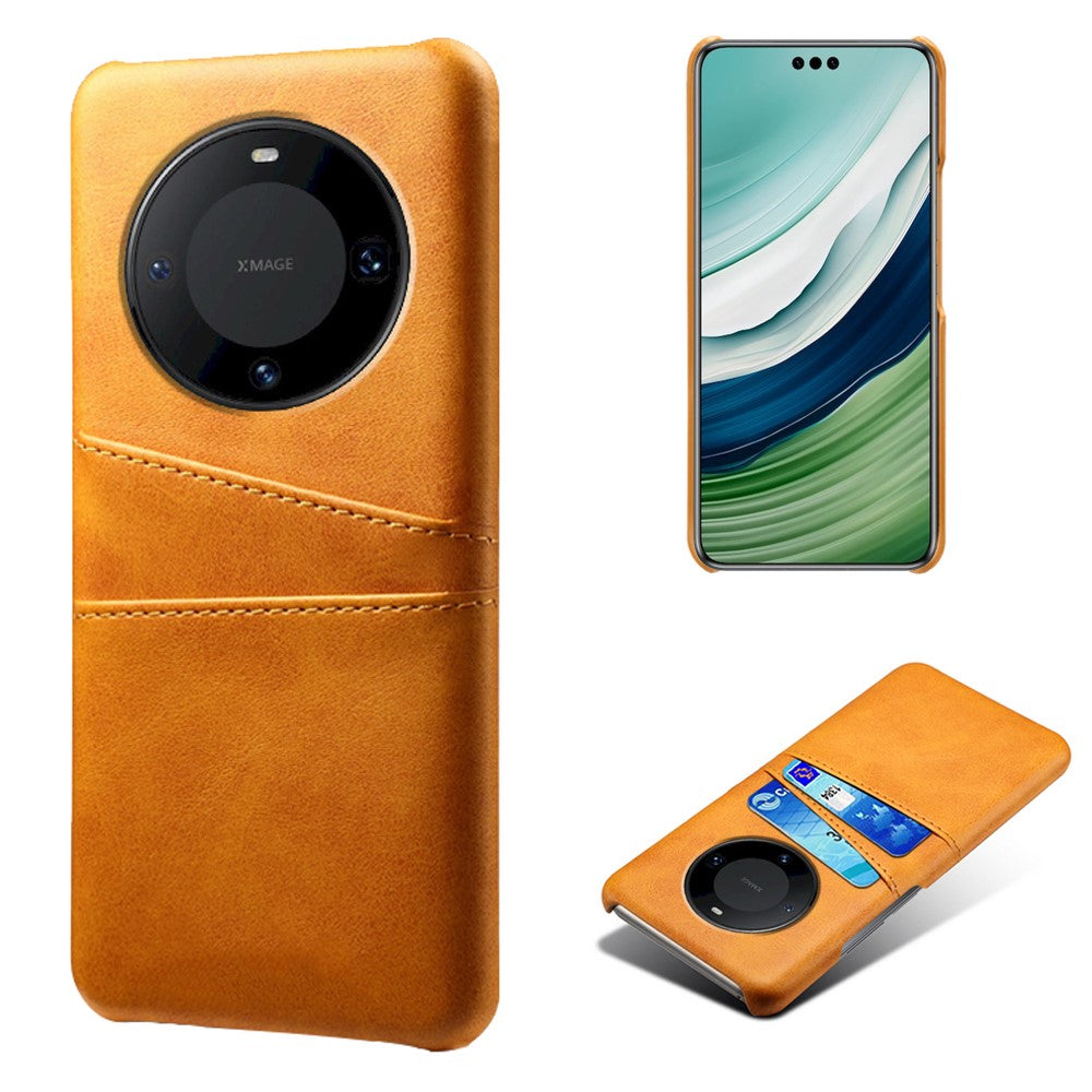 Smartphone Cover For Huawei Mate 60 Pro+ , Dual Card Slots PU Leather + PC Phone Case Shell
