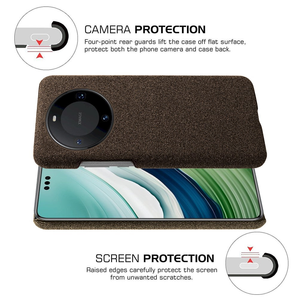 Dustproof Cover for Huawei Mate 60 Pro , Anti-scratch Cell Phone Case Cloth+PC Shell