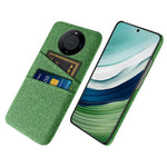 Dual Card Holder Slim Cover for Huawei Mate 60 , Hard PC+Cloth Phone Case Shell