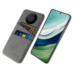 Dual Card Holder Slim Cover for Huawei Mate 60 , Hard PC+Cloth Phone Case Shell