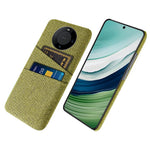 Dual Card Holder Slim Cover for Huawei Mate 60 , Hard PC+Cloth Phone Case Shell