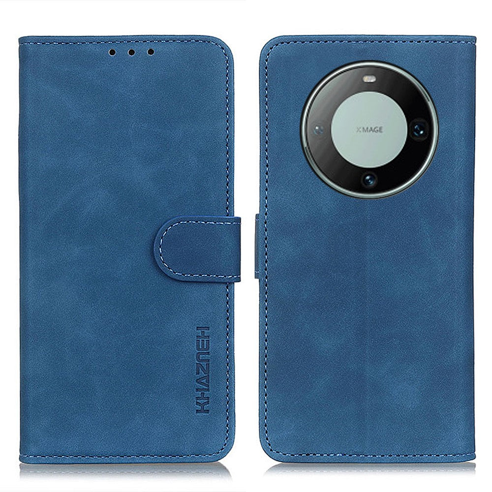 KHAZNEH For Huawei Mate 60 Supporting Stand Cell Phone Case Retro Texture PU Leather Wallet Phone Cover