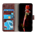 For Huawei Mate 60 Pro Crazy Horse Texture PU Leather Stand Cover Shockproof Wallet Phone Case