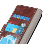 For Huawei Mate 60 Pro Crazy Horse Texture PU Leather Stand Cover Shockproof Wallet Phone Case