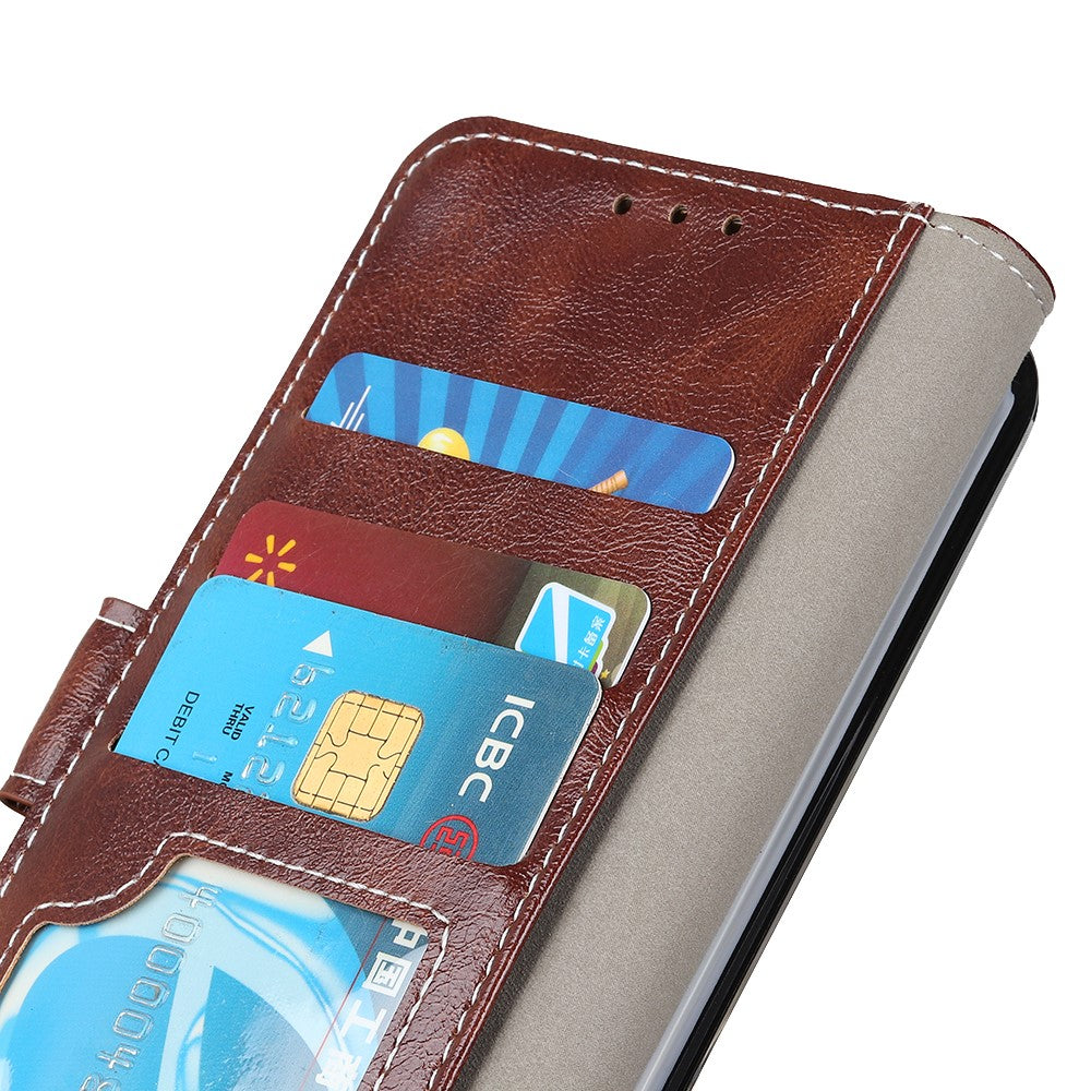For Huawei Mate 60 Pro Crazy Horse Texture PU Leather Stand Cover Shockproof Wallet Phone Case
