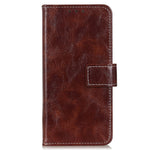 For Huawei Mate 60 Pro Crazy Horse Texture PU Leather Stand Cover Shockproof Wallet Phone Case