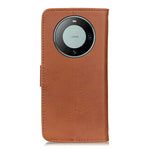 KHAZNEH For Huawei Mate 60 Cowhide Texture Shockproof Case Stand Wallet PU Leather Phone Cover