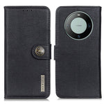 KHAZNEH For Huawei Mate 60 Cowhide Texture Shockproof Case Stand Wallet PU Leather Phone Cover