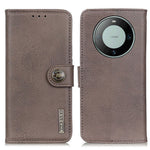 KHAZNEH For Huawei Mate 60 Pro PU Leather Wallet Cover Cowhide Texture Phone Case with Stand