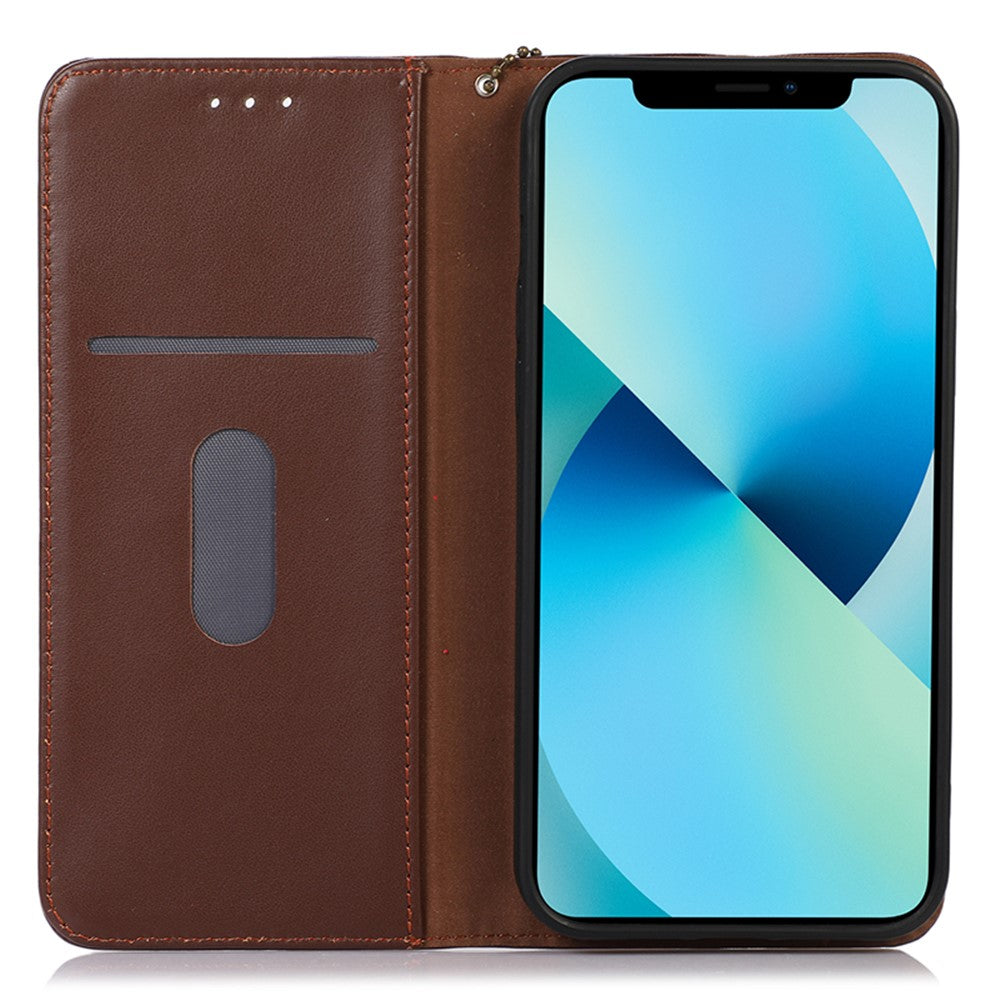 KHAZNEH For Huawei Mate 60 Genuine Cow Leather Phone Case RFID Blocking Wallet Stand Cover