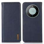KHAZNEH For Huawei Mate 60 Genuine Cow Leather Phone Case RFID Blocking Wallet Stand Cover