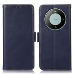 For Huawei Mate 60 Genuine Cow Leather Phone Case RFID Blocking Wallet Folding Stand Cover
