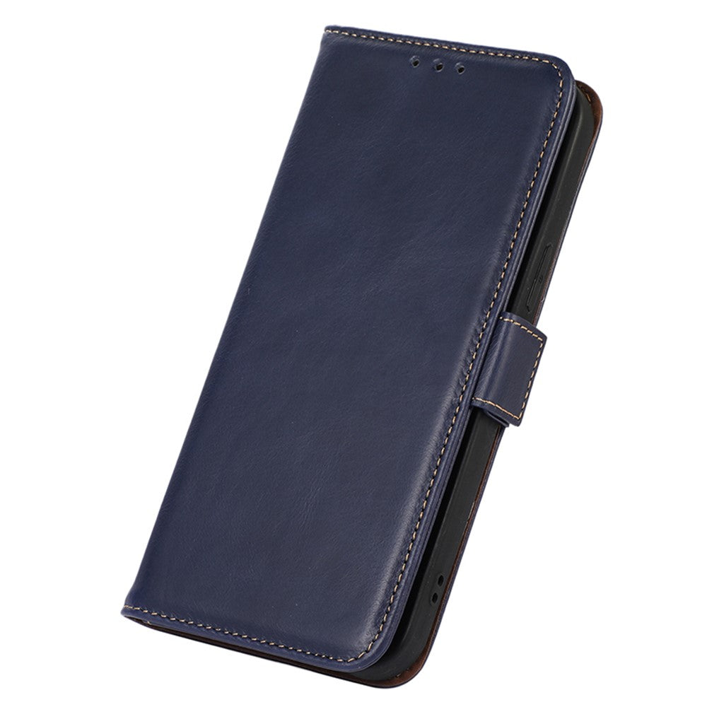 For Huawei Mate 60 Genuine Cow Leather Phone Case RFID Blocking Wallet Folding Stand Cover