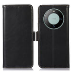 For Huawei Mate 60 Genuine Cow Leather Phone Case RFID Blocking Wallet Folding Stand Cover