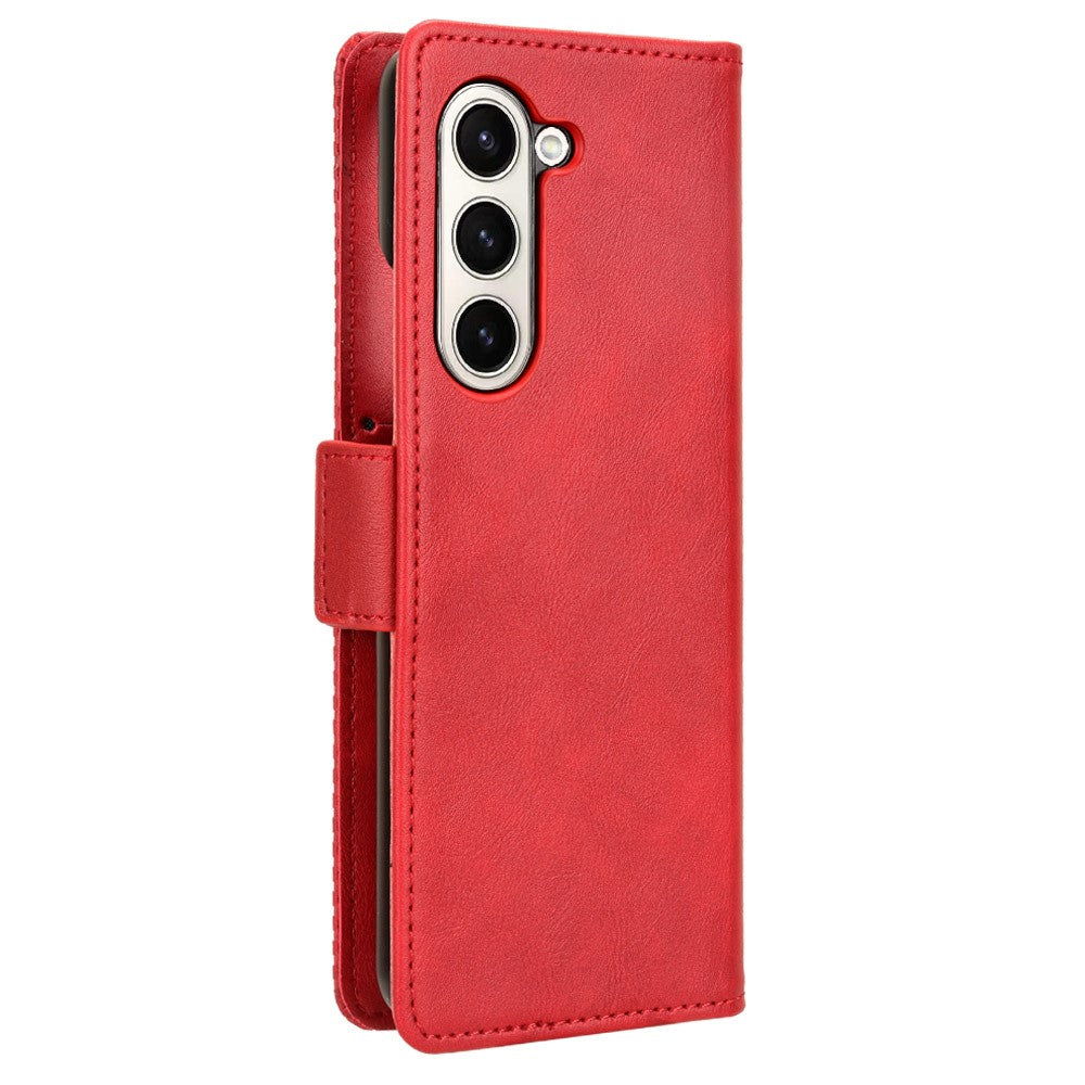 For Samsung Galaxy Z Fold5 5G PU Leather Vintage Phone Case Wallet Stand Shockproof Cover