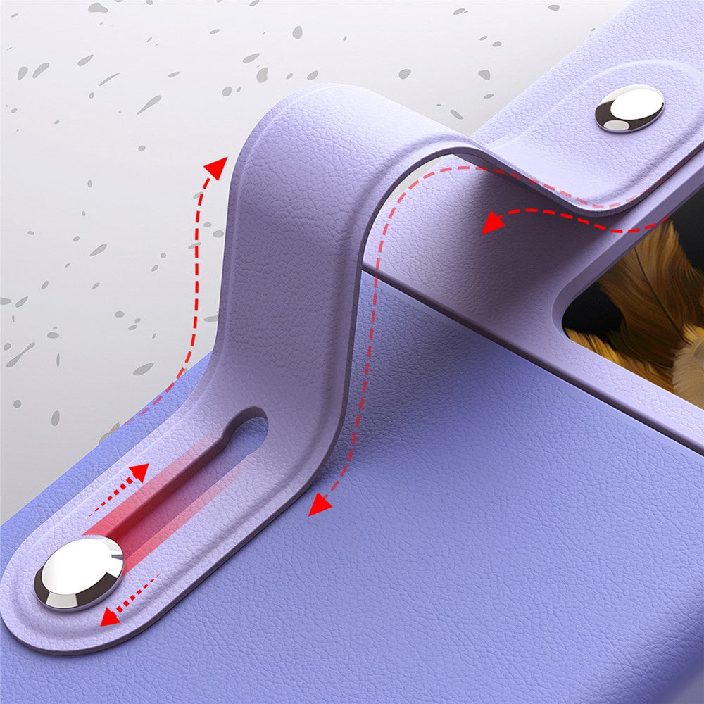 PU+PC-mobilcover til Oppo Find N3 Flip 5G med tofarvet design, håndledsrem og støttefod