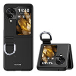 Anti-Drop Hard PC Phone Case for Oppo Find N3 Flip 5G Ring Finger Holder Shockproof Cover