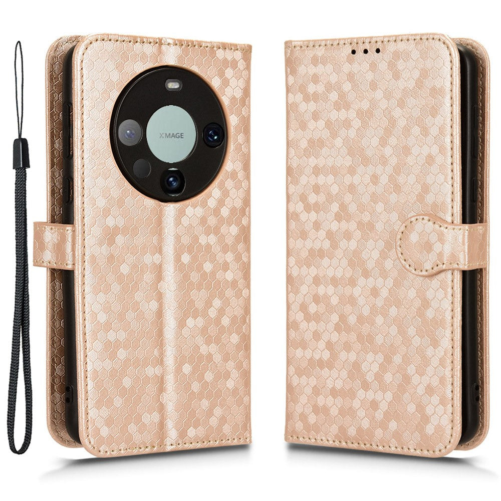 For Huawei Mate 60 Pro PU Leather Anti-drop Phone Case Imprinted Wallet Stand Cover