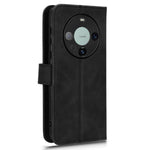 For Huawei Mate 60 PU Leather Wallet Stand Case Skin-touch Drop Protection Phone Cover