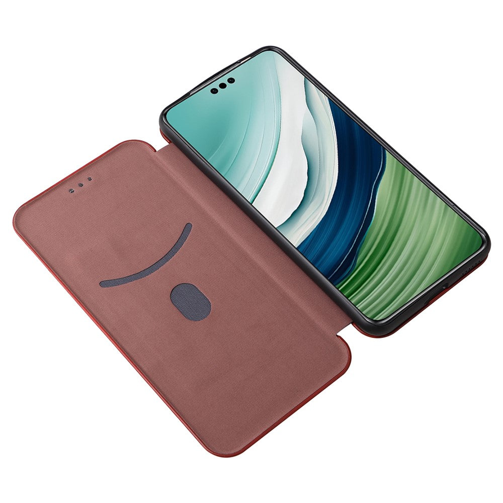 For Huawei Mate 60 Carbon Fiber Texture Card Holder Phone Case Leather Stand Anti-fall Cover