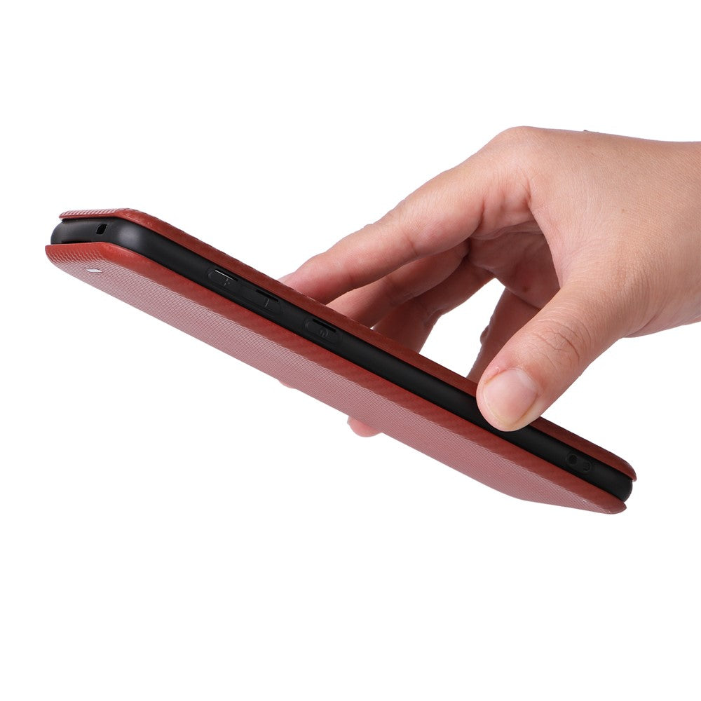 For Huawei Mate 60 Carbon Fiber Texture Card Holder Phone Case Leather Stand Anti-fall Cover