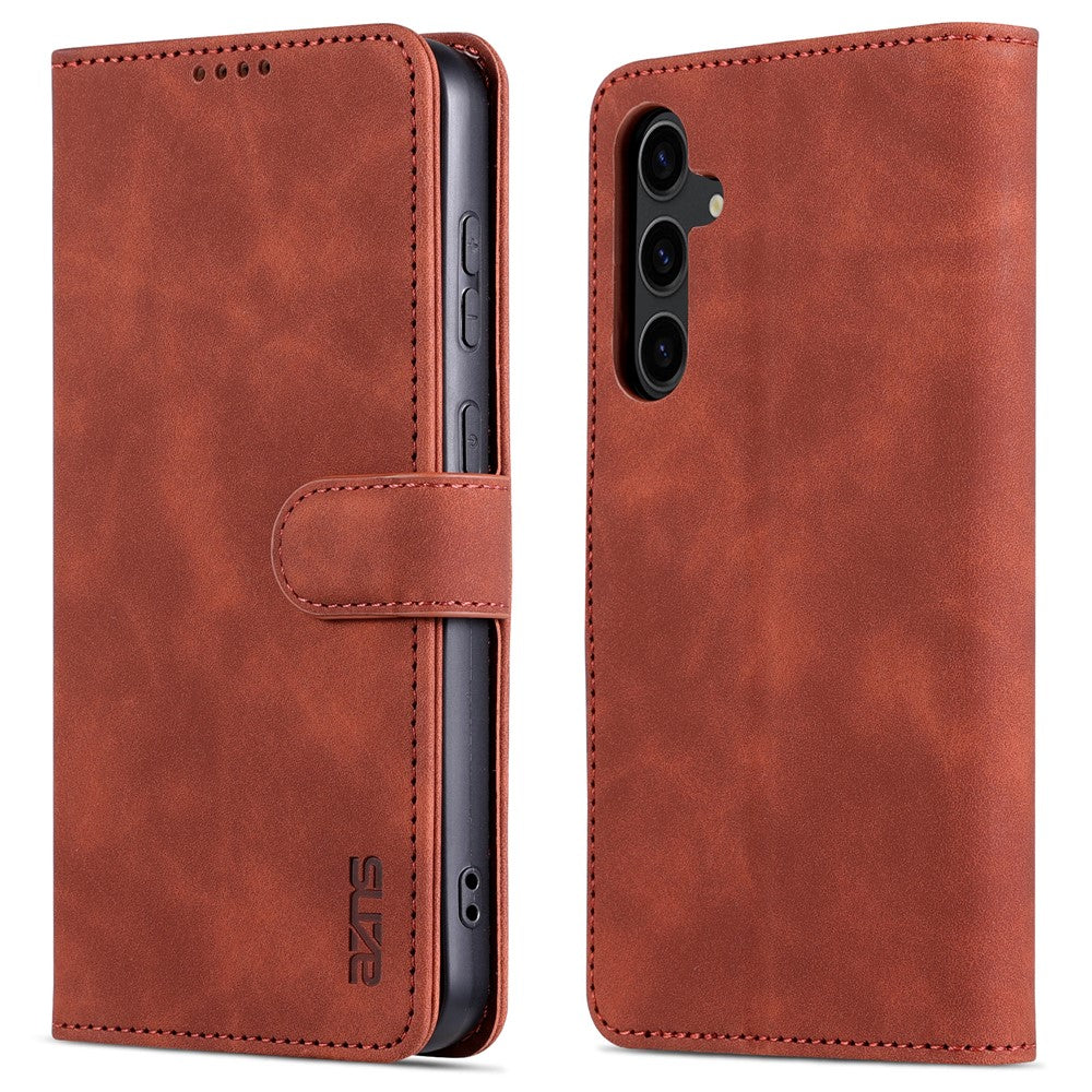 AZNS För Samsung Galaxy S23 FE Slim PU-läderfodral Magnetiskt stativ Plånboksfodral