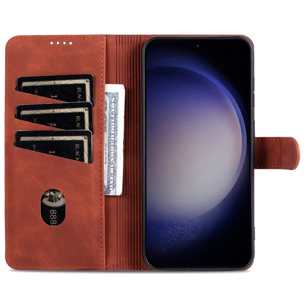 AZNS För Samsung Galaxy S23 FE Slim PU-läderfodral Magnetiskt stativ Plånboksfodral