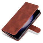 AZNS För Samsung Galaxy S23 FE Slim PU-läderfodral Magnetiskt stativ Plånboksfodral