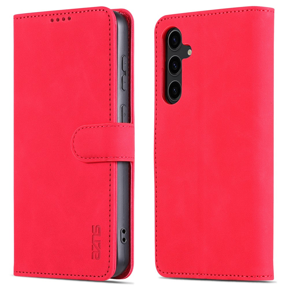 AZNS För Samsung Galaxy S23 FE Slim PU-läderfodral Magnetiskt stativ Plånboksfodral