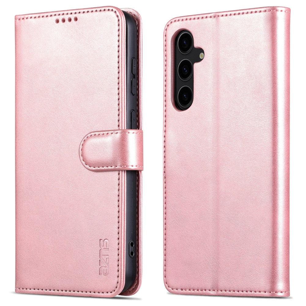 AZNS För Samsung Galaxy S23 FE Slim PU-läderfodral Magnetiskt stativ Plånboksfodral