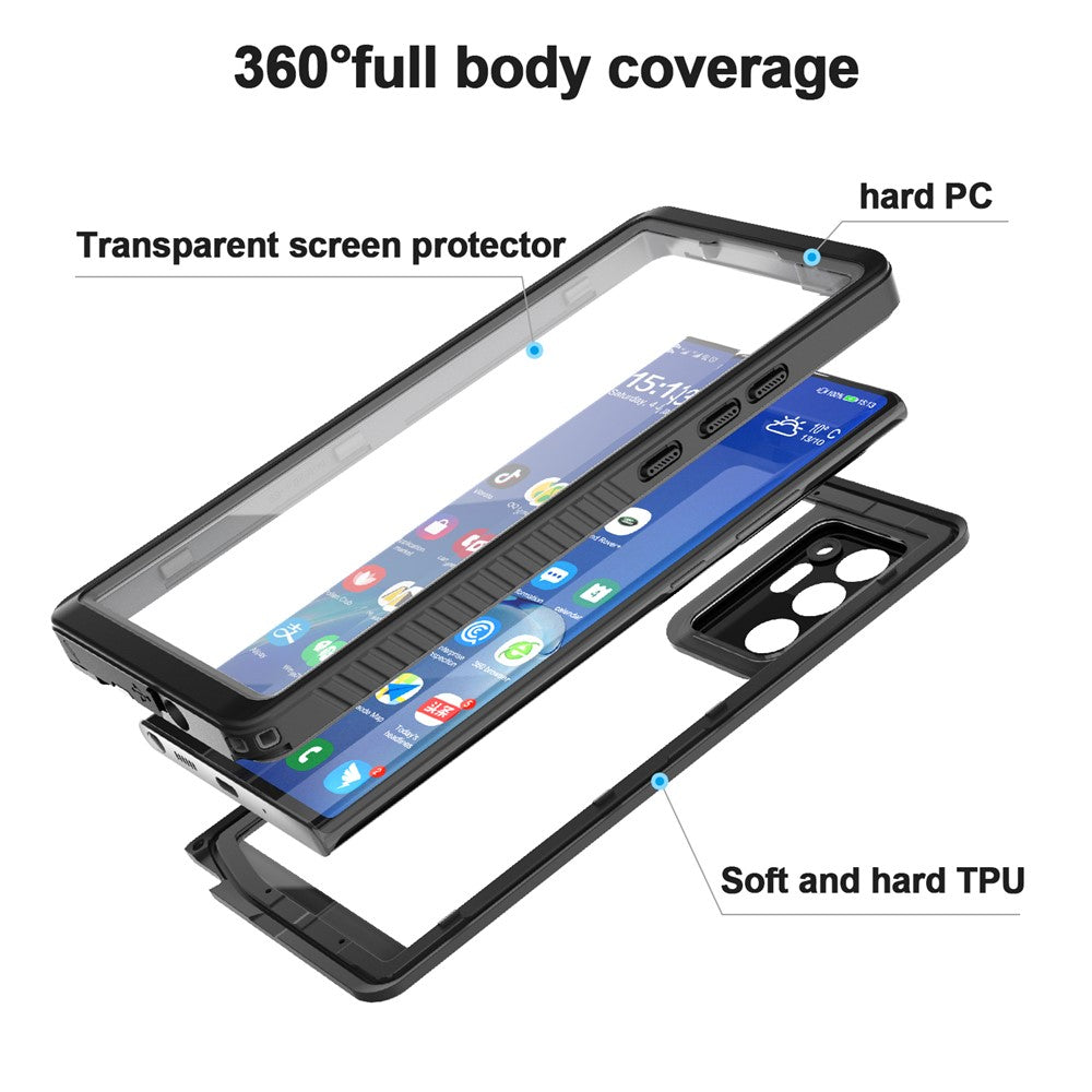 FS Series IP68 Waterproof Case For Samsung Galaxy Note20 Ultra Drop-proof Scratch-resistant Swimming Mobile Cover
