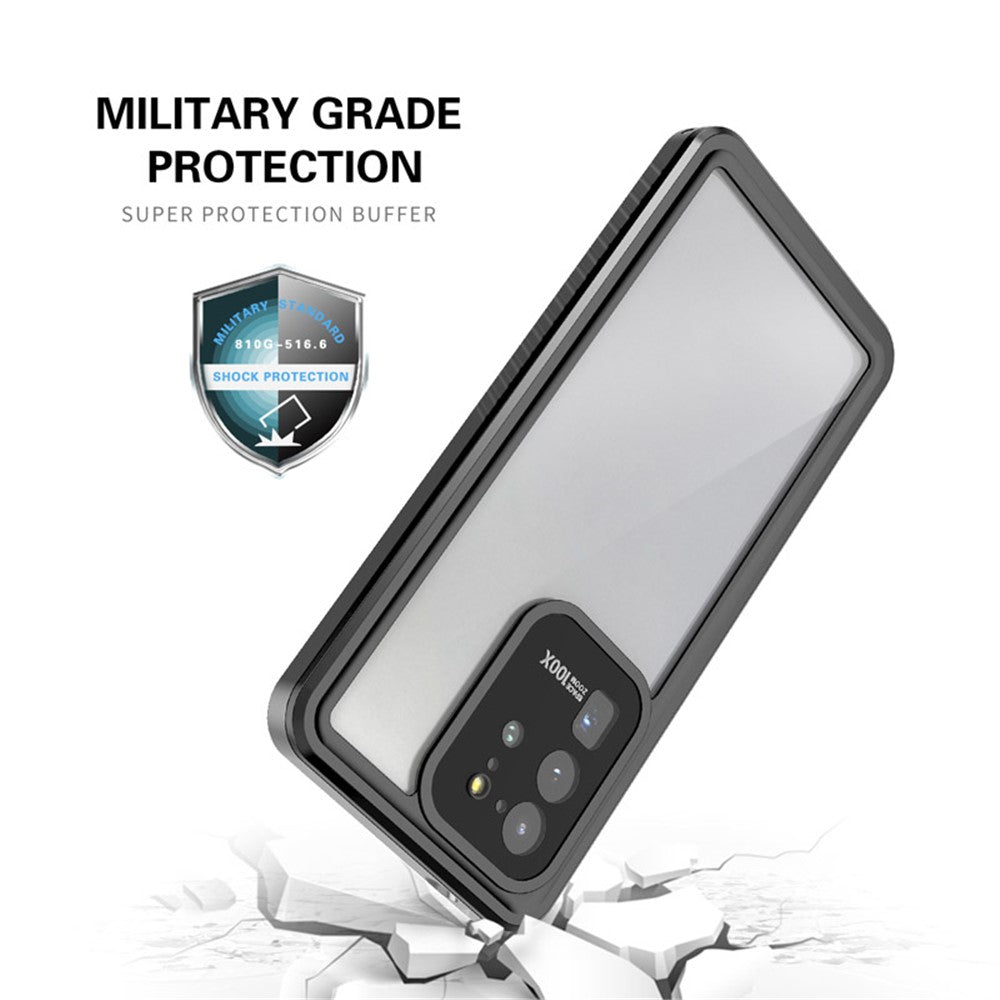 FS Series IP68 Waterproof Case For Samsung Galaxy S20 Ultra Transparent All Inclusive Phone Protective Shell