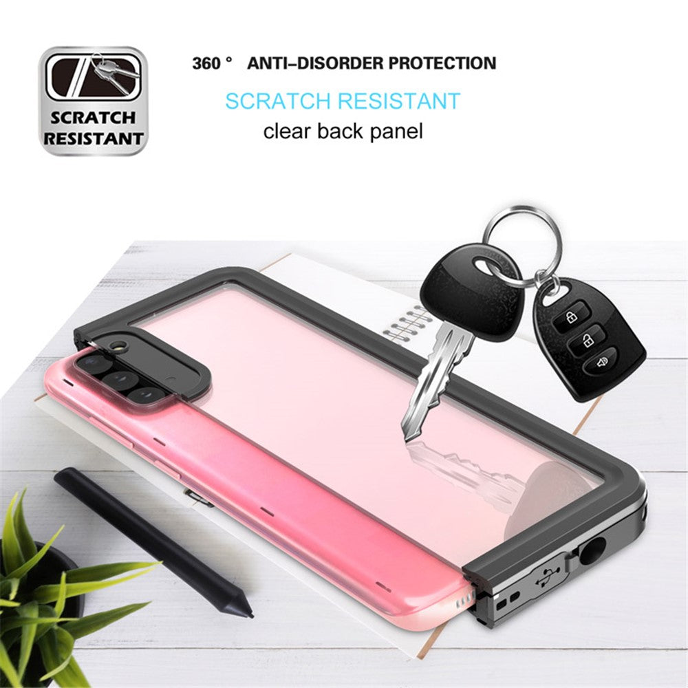 FS Series IP68 Waterproof Case For Samsung Galaxy S20 FE Clear Anti-scratch Anti-fall Phone Cover Shell