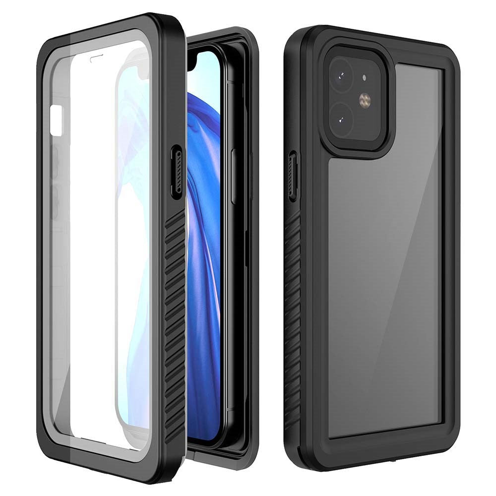 FS-serie til iPhone 12 mini Snorkel-dykkeretui IP68 vandtæt fuldt forseglet klart telefoncover
