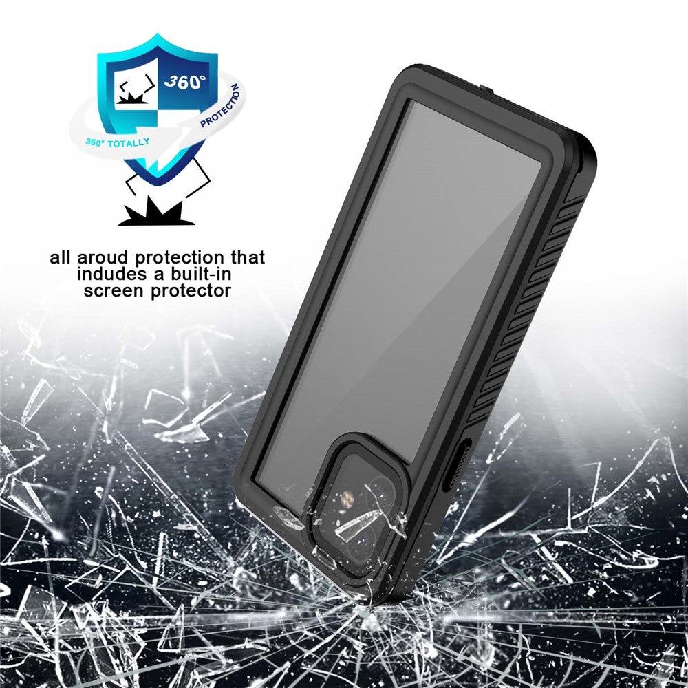 FS-serie til iPhone 12 mini Snorkel-dykkeretui IP68 vandtæt fuldt forseglet klart telefoncover
