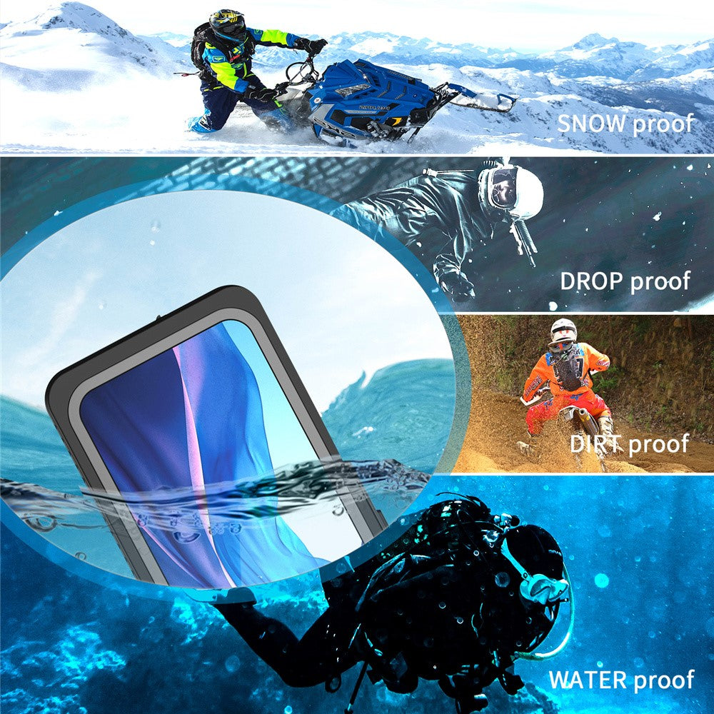 FS-serie til iPhone 12 mini Snorkel-dykkeretui IP68 vandtæt fuldt forseglet klart telefoncover
