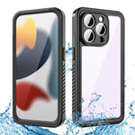 REDPEPPER FS-serien til iPhone 15 Pro Max IP68 Vandtæt mobilcover med klar bagside, undervandsdykkercover