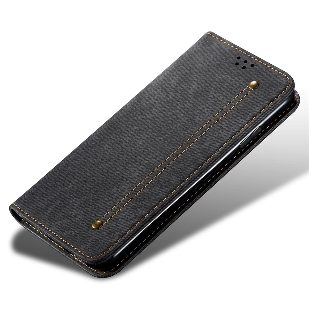 Wallet Case for Honor X8 5G / X6 4G / X6s 4G / 70 Lite 5G / Play 30M Jeans Cloth Texture Stand Leather Phone Cover