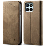 Wallet Case for Honor X8 5G / X6 4G / X6s 4G / 70 Lite 5G / Play 30M Jeans Cloth Texture Stand Leather Phone Cover