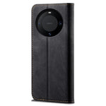 For Huawei Mate 60 Pro+ Jeans Cloth Texture PU Leather Flip Stand Wallet Case Cell Phone Cover