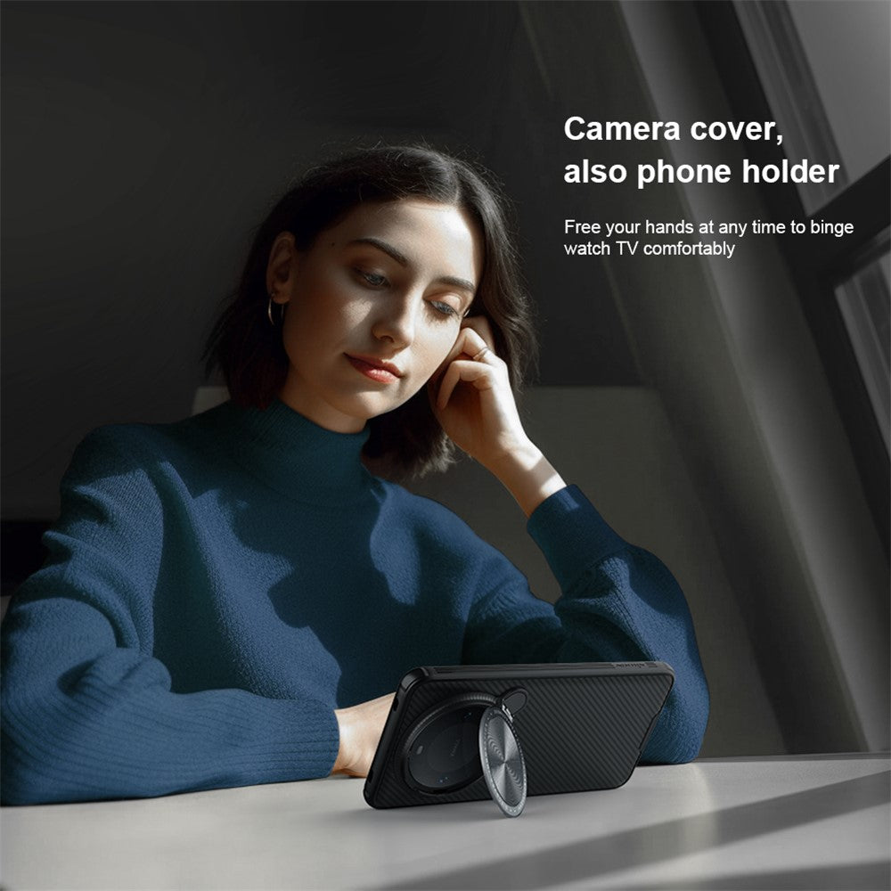 NILLKIN CamShield Prop Series för Huawei Mate 60 Pro / 60 Pro+ Stativ Linslock Bakstycke PC+TPU mobilskal