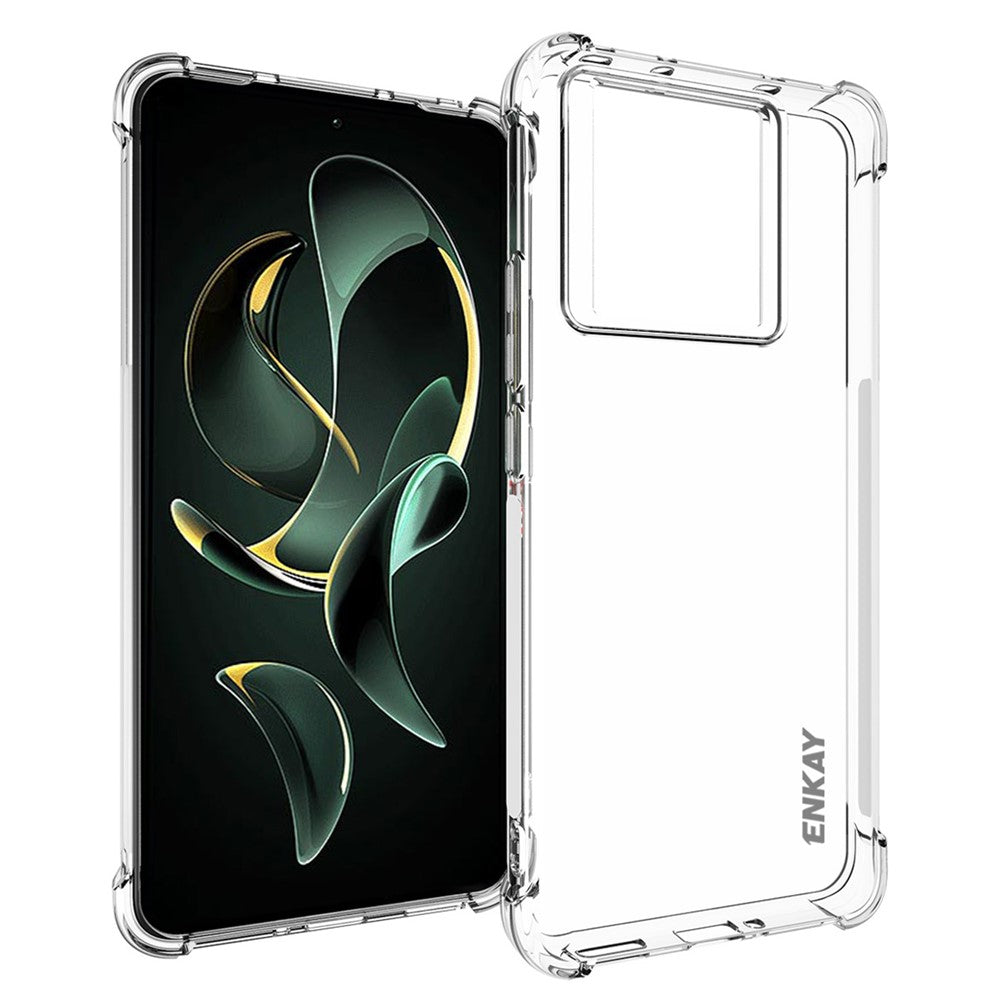 ENKAY HAT PRINCE Halkfritt mobilskal till Xiaomi 13T / 13T Pro HD Genomskinligt TPU-mobilskal