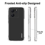 ENKAY HAT PRINCE til Xiaomi Redmi K60 Ultra / 13T / 13T Pro, slankt TPU-mobilcover med skridsikker stribet kant og gennemsigtig beskyttelse