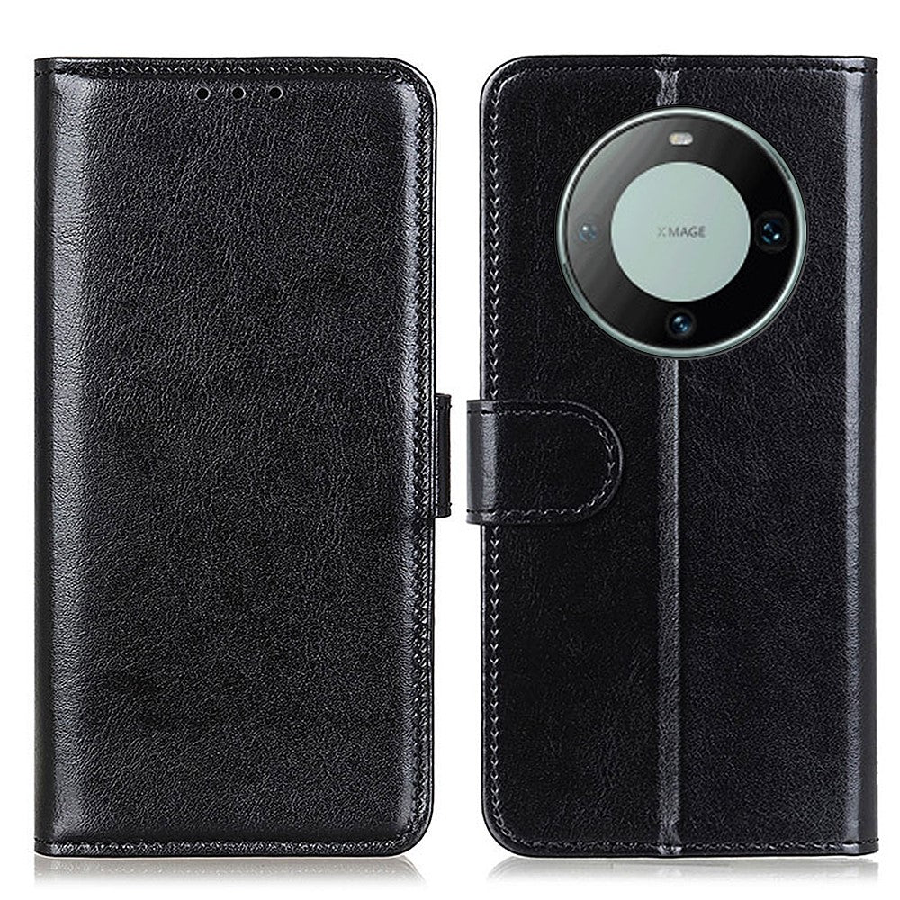 For Huawei Mate 60 PU Leather Wallet Phone Case Crazy Horse Texture Stand Cover