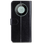 For Huawei Mate 60 PU Leather Wallet Phone Case Crazy Horse Texture Stand Cover