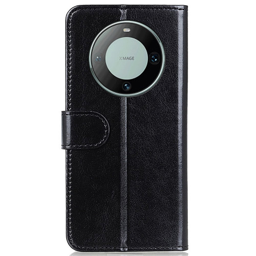 For Huawei Mate 60 PU Leather Wallet Phone Case Crazy Horse Texture Stand Cover