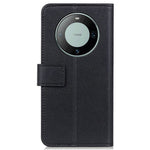 For Huawei Mate 60 Mobile Phone Anti-drop Shell Textured PU Leather Wallet Stand Case