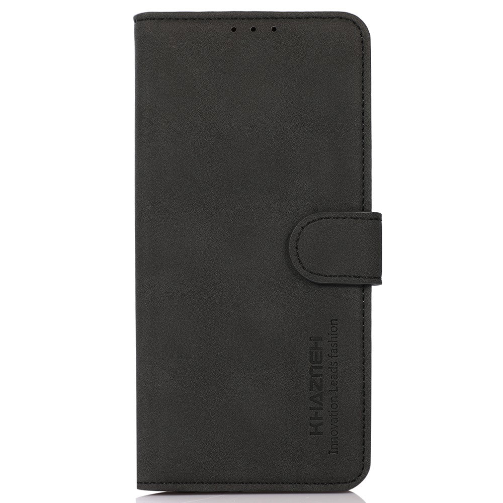KHAZNEH For Oppo A38 4G Magnetic Clasp Wallet Stand Cover Textured PU Leather Phone Case